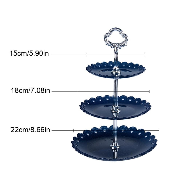 Party Birthday Three-layer Fruit Plate Cake Stand Dessert Storage Rack, Clear