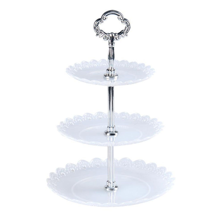 Party Birthday Three-layer Fruit Plate Cake Stand Dessert Storage Rack, Clear