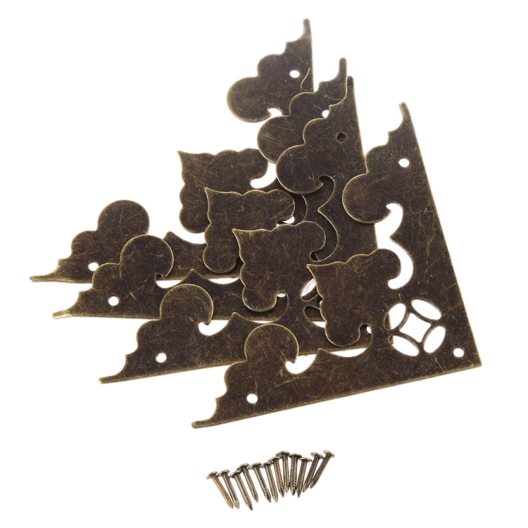 4pcs Antique Corner Bracket Jewelry Gift Box Wood Case Decorative Feet Leg Corner Decorative Protector Furniture Fittings, Corner Bracket