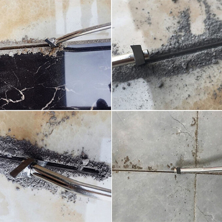 Tile Joint Cleaning Tool Alloy Joint Taper Tungsten Steel Slotting Device, No. 1 Head, No. 2 Head
