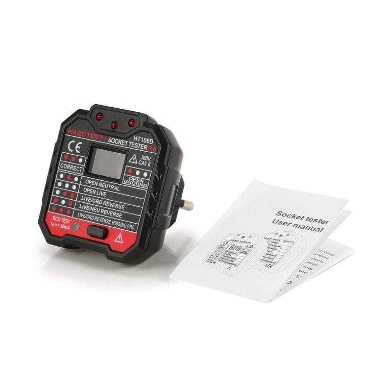 HT106 Socket Testers Voltage Test Detector Ground Line Neutral Line Live Line Leakage Electroscope