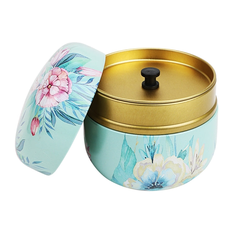 HOOMIN Tea Box Tea Jar Storage Holder Tea Caddies Matcha Container Mini Coffee Powder Organizer Cans Multifunction Round Metal, Cherry color, Moshan blossom