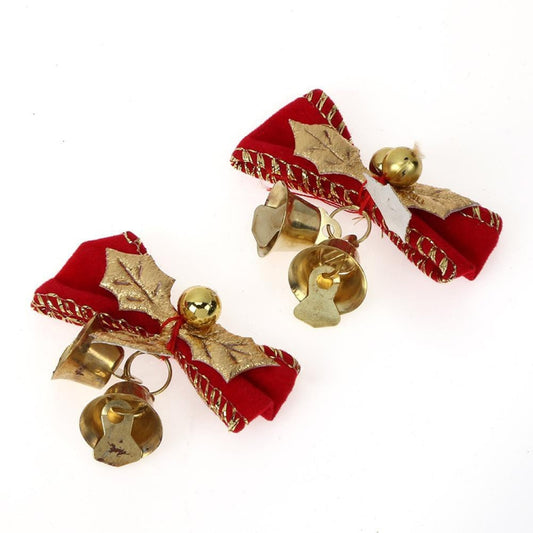 2 PCS Mini Cute Bow Christmas Tree Decoration Pendant