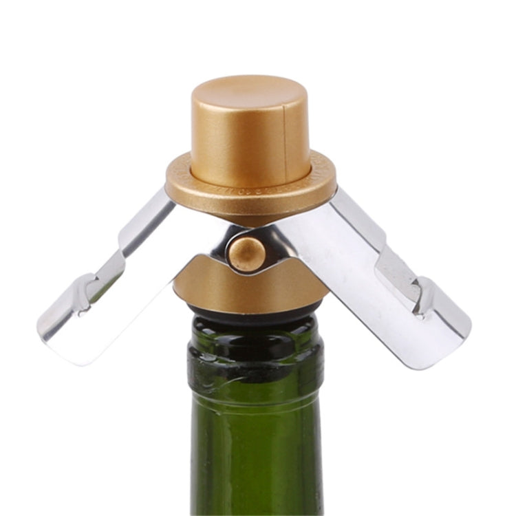 Push-button Stainless Steel Pumping Champagne Stopper Sparkling Champagne Snap Wing Vacuum Wine Stopper, 2 PCS Push-button Wine Bottle Stopper(Black), 2 PCS Push-button Wine Bottle Stopper(Gold), 2 PCS Push-button Wine Bottle Stopper(Silver)