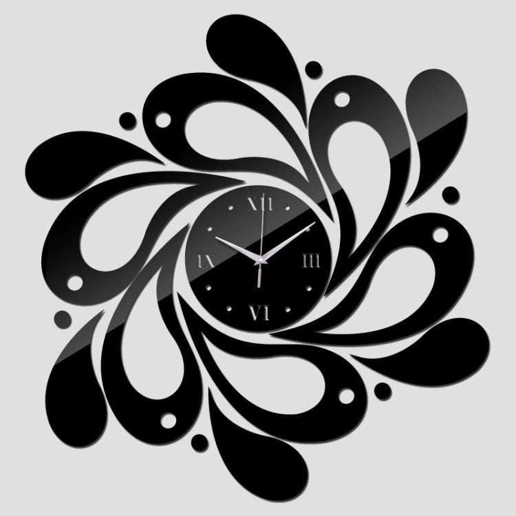 الصفحة الرئيسية ساعة كريستال أكريليك كوارتز مرآة ساعة مجوهرات ساعة نمط بتلات