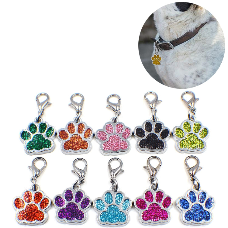 10 PCS Enamel Cat Dog Bear Paw Prints Key Chain Jewelry Making