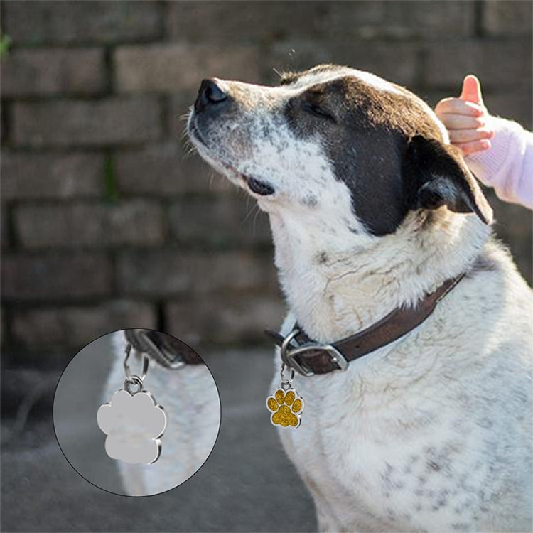 10 PCS Enamel Cat Dog Bear Paw Prints Key Chain Jewelry Making