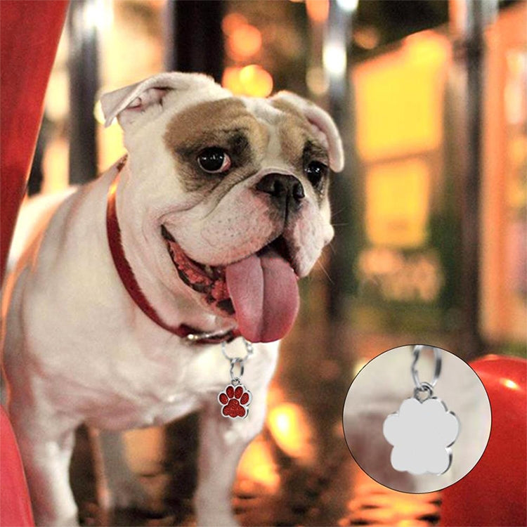 10 PCS Enamel Cat Dog Bear Paw Prints Key Chain Jewelry Making