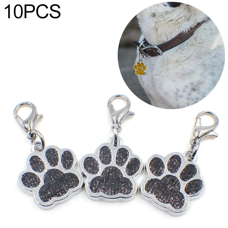 10 PCS Enamel Cat Dog Bear Paw Prints Key Chain Jewelry Making