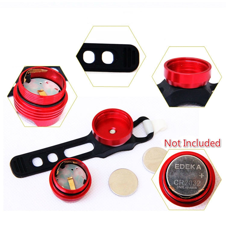 Aluminum Bicycle Cycling Front Rear Tail Helmet Red White LED Flash Lights Safety Warning Lamp Cycling Caution Light Waterproof