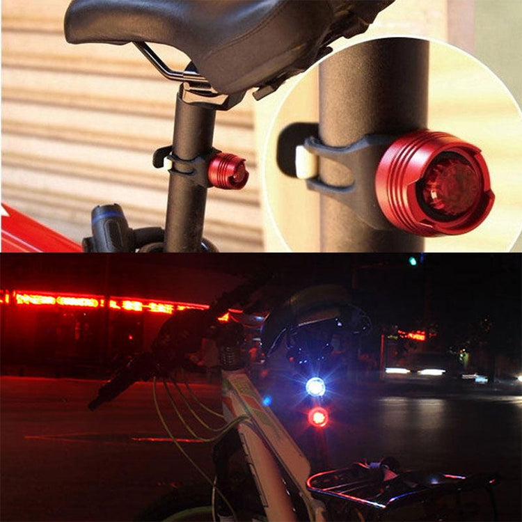 Aluminum Bicycle Cycling Front Rear Tail Helmet Red White LED Flash Lights Safety Warning Lamp Cycling Caution Light Waterproof