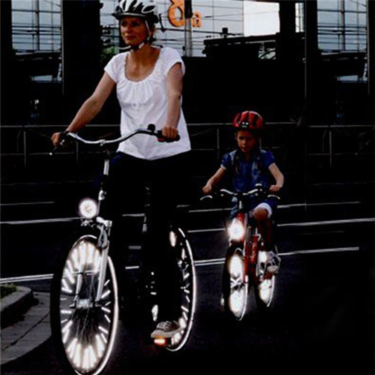 2 BAGS Bicycle Mountain Bike Riding Wheel Rim Spoke Mount Clip Tube Warning Light Strip Outdoor Reflector