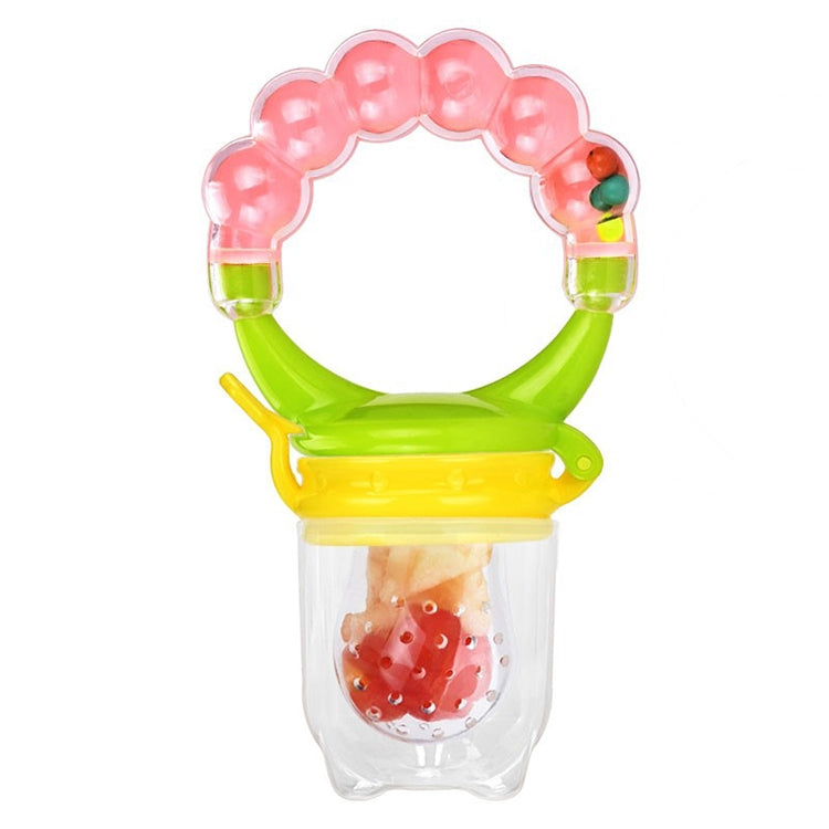 Baby Nipple Fresh Food Fruit Milk Feeding Bottles Learn Feeding Drinking Handle Teething Pacifier with Bell, S