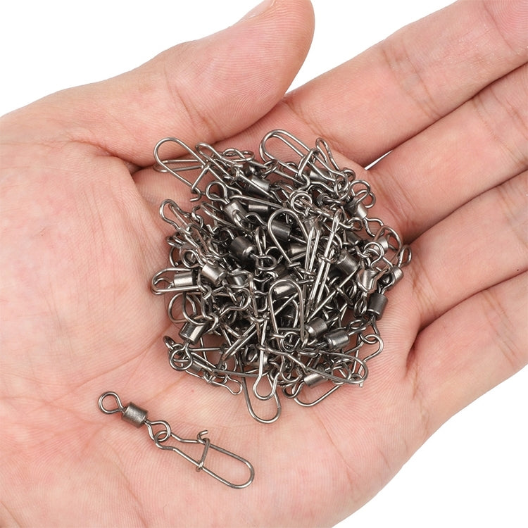 10pcs /Pack Stainless Steel Fishing Connector Bearing Rolling Swivel Connector Fishing Gear Accessories