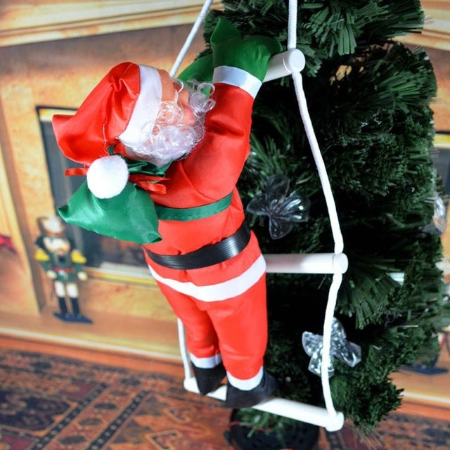 Christmas Pendant Ladder Santa Claus Doll Tree New Year Ornaments