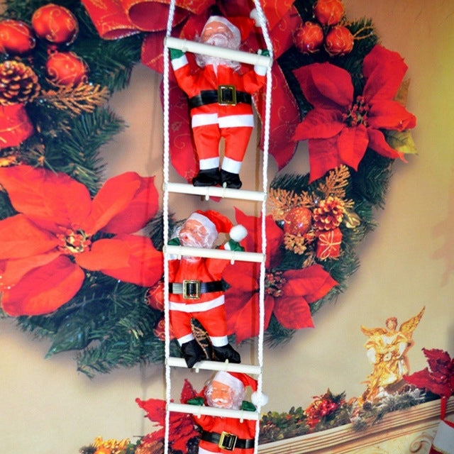Christmas Pendant Ladder Santa Claus Doll Tree New Year Ornaments
