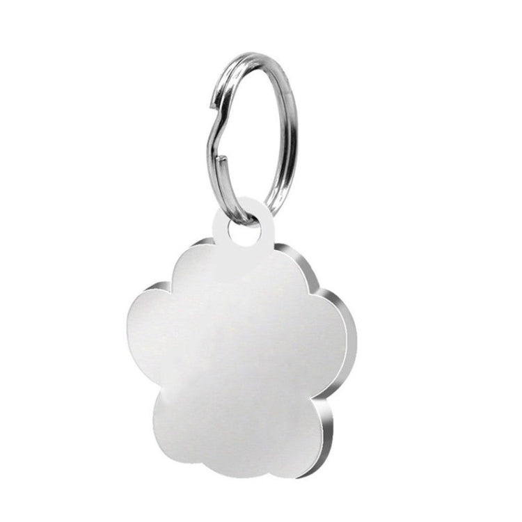 5 PCS Metal Pet Tag Zinc Alloy Identity Card Footprint Lettering Dog Tag