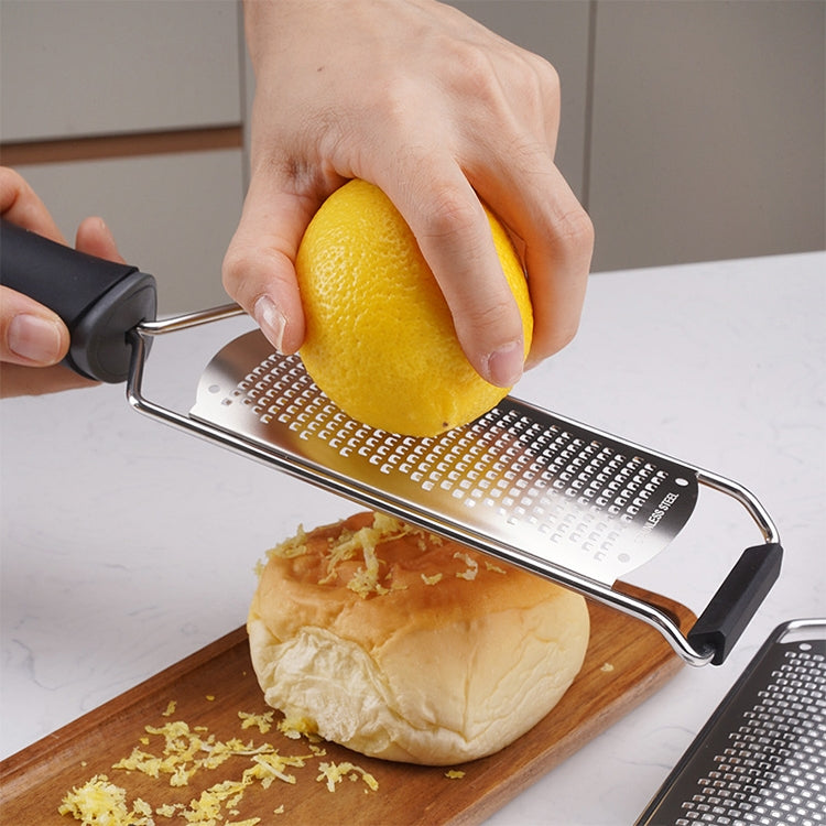 Cheese Grater Stainless Steel Blade Cheese Slicer Lemon Grater Chocolate Scraping Planer with Protective Cover, Cheese Grater (Black)
