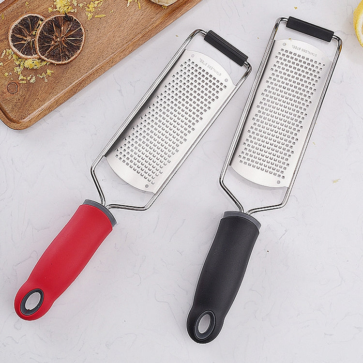 Cheese Grater Stainless Steel Blade Cheese Slicer Lemon Grater Chocolate Scraping Planer with Protective Cover, Cheese Grater (Black)