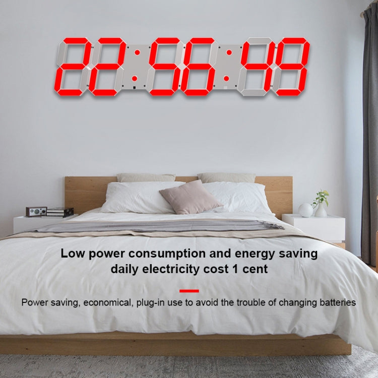 ساعة حائط رقمية إبداعية LED متعددة الوظائف مزودة بخاصية واي فاي، 6 بت مجوفة مزودة بخاصية واي فاي، صندوق مغلق 6 بت مزود بخاصية واي فاي