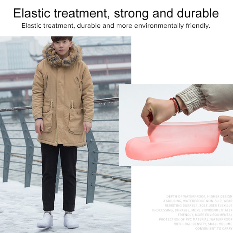 Portable Rain Boots Non-Slip Reusable Waterproof PVC Shoes Covers, 31