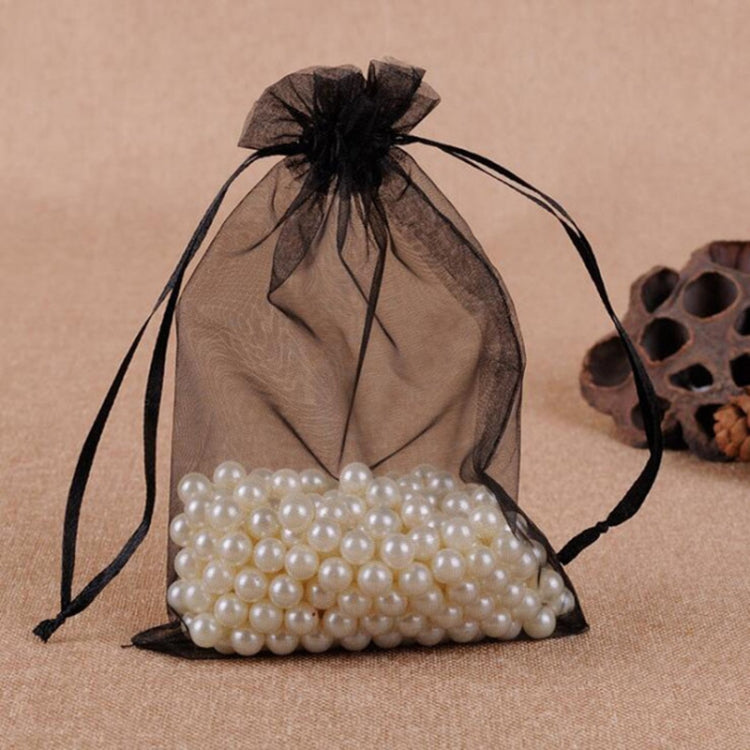 100 PCS Gift Bags Jewelry Organza Bag Wedding Birthday Party Drawable Pouches, 16X22cm, 9X12cm