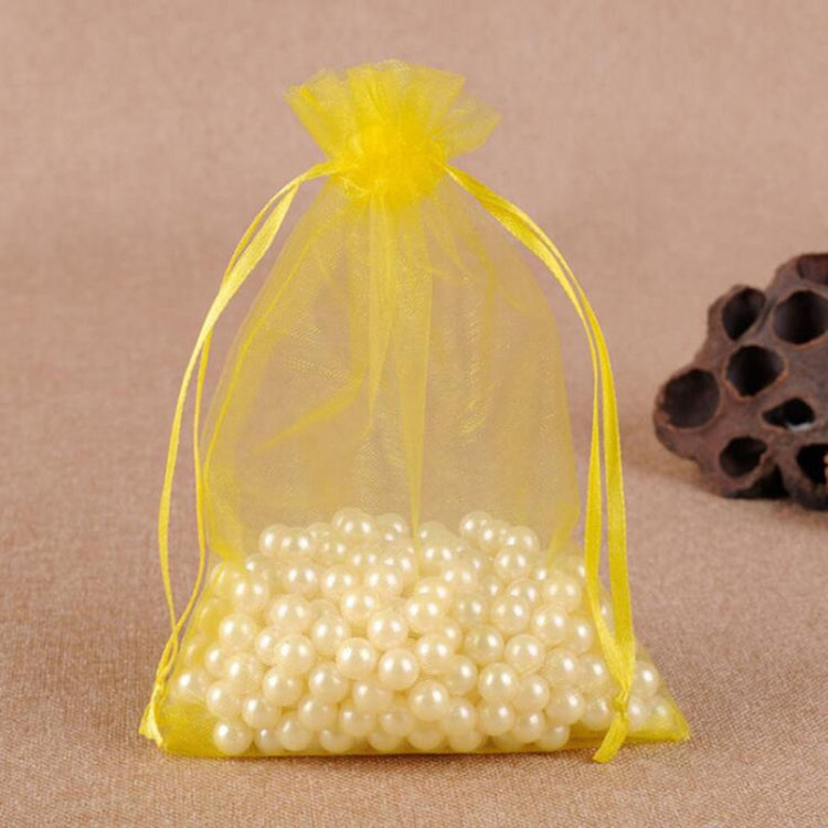100 PCS Gift Bags Jewelry Organza Bag Wedding Birthday Party Drawable Pouches, 10x15cm
