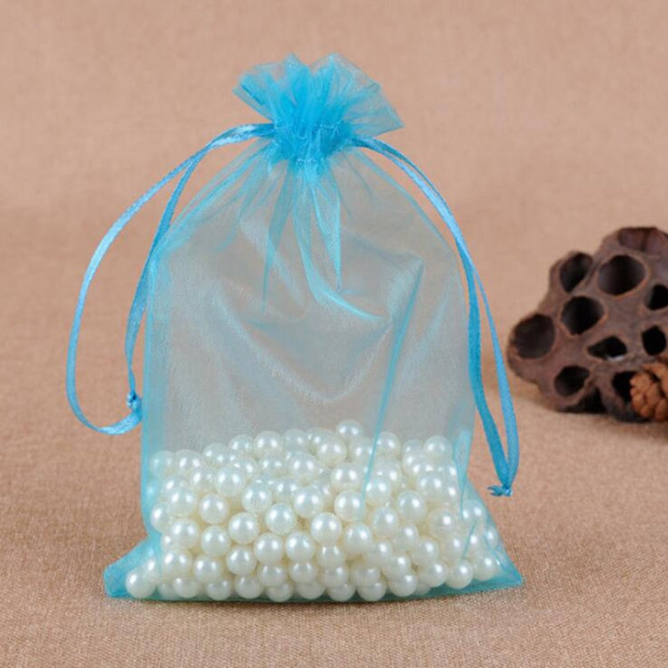 100 PCS Gift Bags Jewelry Organza Bag Wedding Birthday Party Drawable Pouches, 10x15cm