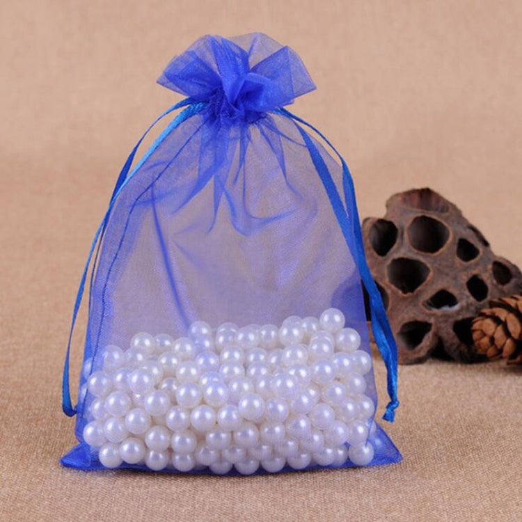 100 PCS Gift Bags Jewelry Organza Bag Wedding Birthday Party Drawable Pouches, 10x15cm