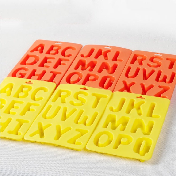 A-Z 3pcs Letter Ice Cube Ice Box Silicone Ice Tray Set, 3 in 1 LetterShalpe(Orange)