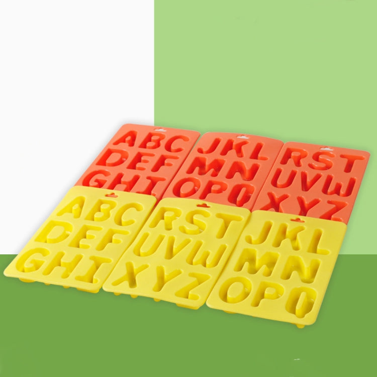 A-Z 3pcs Letter Ice Cube Ice Box Silicone Ice Tray Set, 3 in 1 LetterShalpe(Orange)