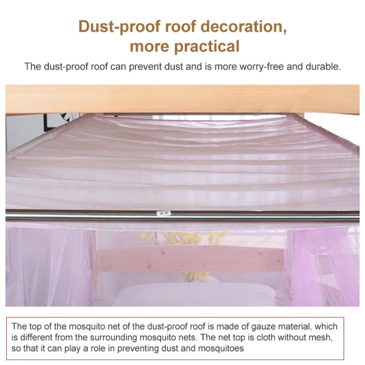 Single-door Mosquito Net Square Roof for Home Student Dormitory, 1.0x1.9x1.5 Meters, 1.2x1.9x1.6 Meters, 1.5x2.0x1.8 Meters, 1.8x2.0x1.8 Meters