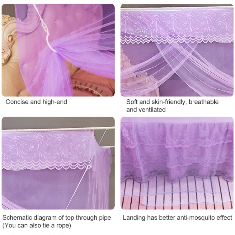 Single-door Mosquito Net Square Roof for Home Student Dormitory, 1.0x1.9x1.5 Meters, 1.2x1.9x1.6 Meters, 1.5x2.0x1.8 Meters, 1.8x2.0x1.8 Meters