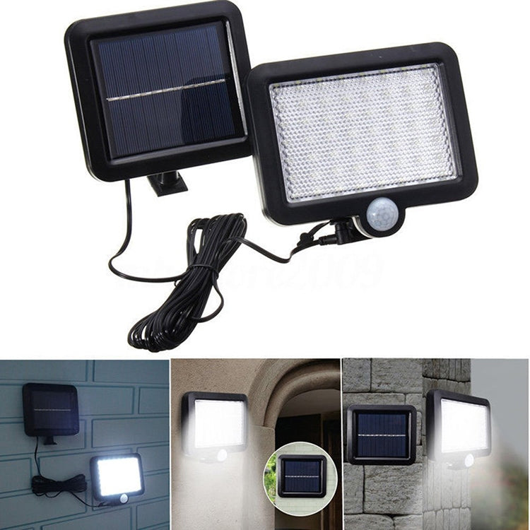 56 مصباح LED SMD 2835 180LM يعمل بالطاقة الشمسية IP65 مقاوم للماء ومستشعر الأشعة تحت الحمراء LED مصباح حائط للحديقة