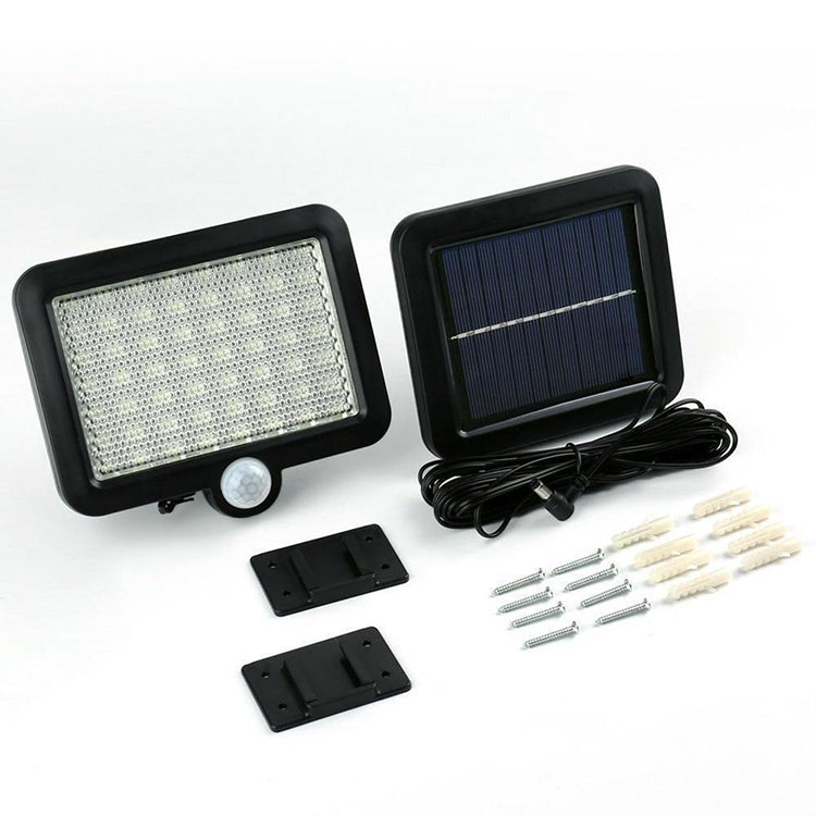 56 مصباح LED SMD 2835 180LM يعمل بالطاقة الشمسية IP65 مقاوم للماء ومستشعر الأشعة تحت الحمراء LED مصباح حائط للحديقة