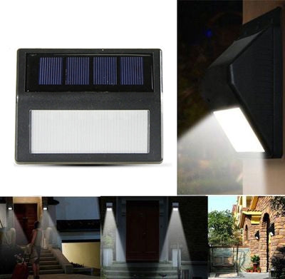 6 مصابيح LED خارجية مقاومة للماء IP65 مصباح حديقة LED يعمل بالطاقة الشمسية ومستشعر ضوء حائط للطوارئ