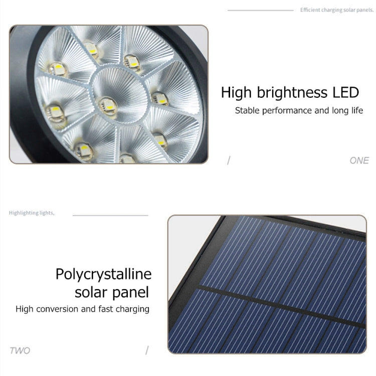 9 مصابيح LED تعمل بالطاقة الشمسية للحديقة الخارجية LED قابلة للتعديل ومقاومة للماء IP65، ضوء متغير الألوان، أبيض دافئ + ضوء أبيض