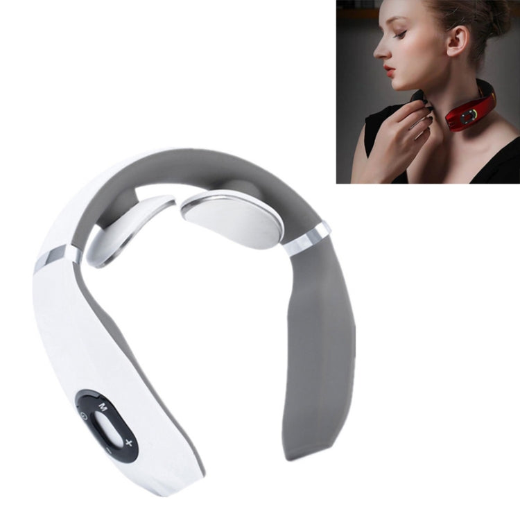 Cervical Vertebra Massager Charging Intelligent Pulse Physiotherapy Instrument Electromagnetic Vibration Neck Protector, White, Black, Red