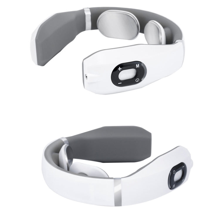 Cervical Vertebra Massager Charging Intelligent Pulse Physiotherapy Instrument Electromagnetic Vibration Neck Protector, White, Black, Red