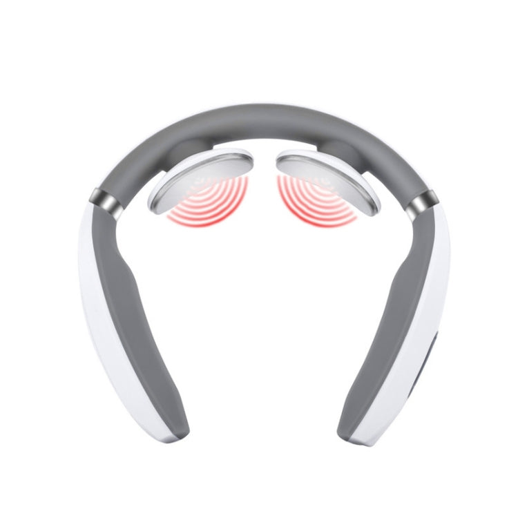 Cervical Vertebra Massager Charging Intelligent Pulse Physiotherapy Instrument Electromagnetic Vibration Neck Protector, White, Black, Red