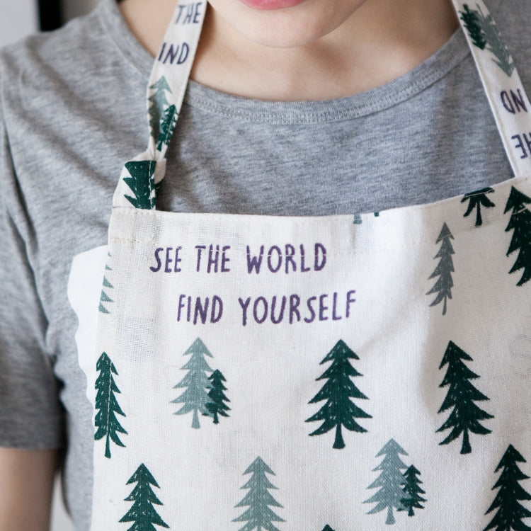Nordic Style Cotton Linen Printing Apron