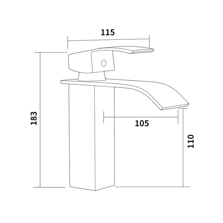 KOEN Waterfall Bathroom Faucet Sinks Mixer Tap Cold And Hot Water Tap, KOEN Waterfall Bathroom Faucet