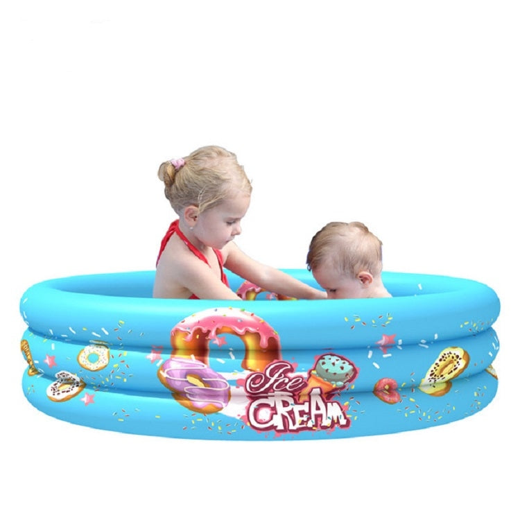 Household Indoor and Outdoor Children Round Three Rings Inflatable Swimming Pool Ball Pool