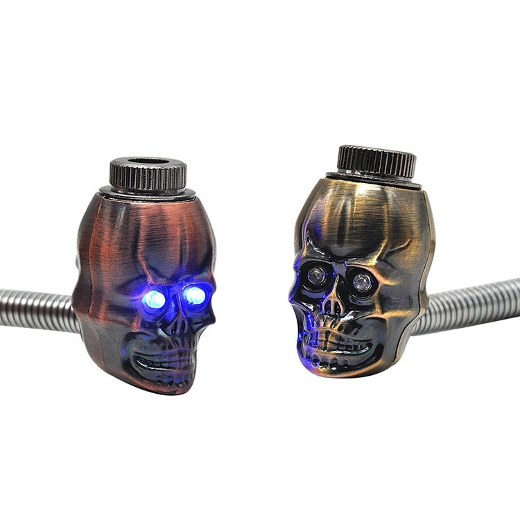 2 PCS 70mm Metal Rolling Machine Tobacco Roller Cigarette Maker For Paper, Glowing Skull Pipe