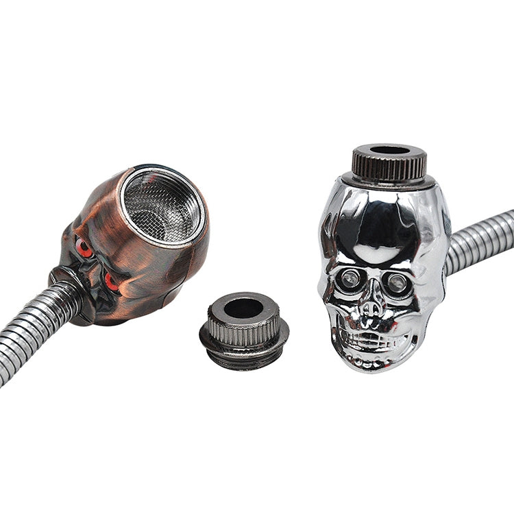 2 PCS 70mm Metal Rolling Machine Tobacco Roller Cigarette Maker For Paper, Glowing Skull Pipe
