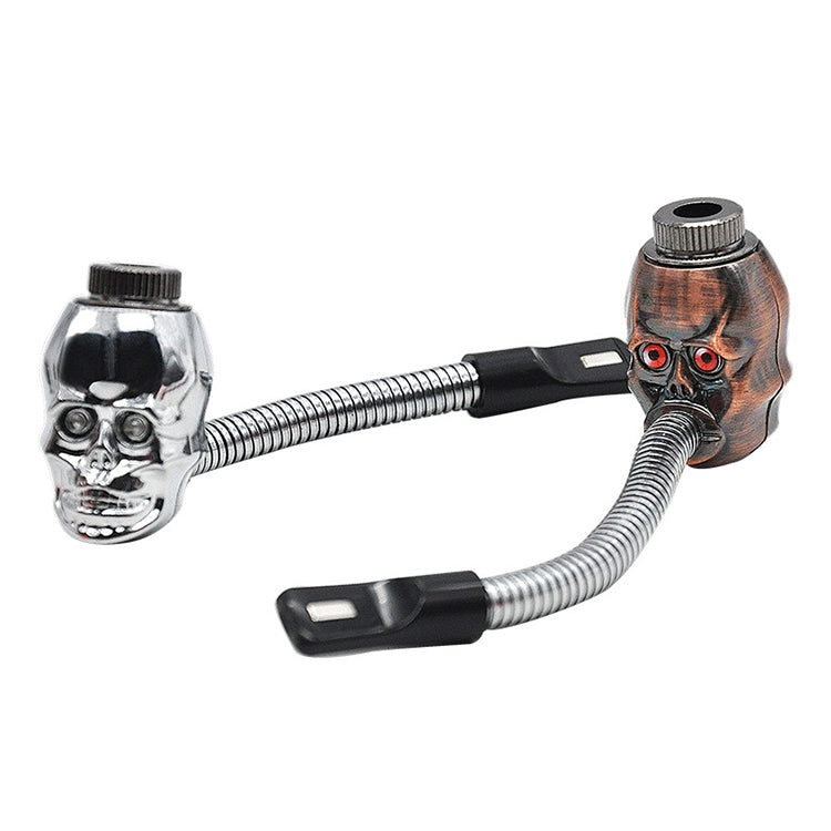 2 PCS 70mm Metal Rolling Machine Tobacco Roller Cigarette Maker For Paper, Glowing Skull Pipe