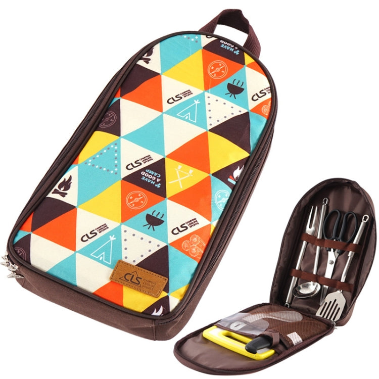 CLS 7-In-1 Outdoor 201 Stainless Steel Cookware Set Picnic Kitchenware Portable Handbag Picnic Bag