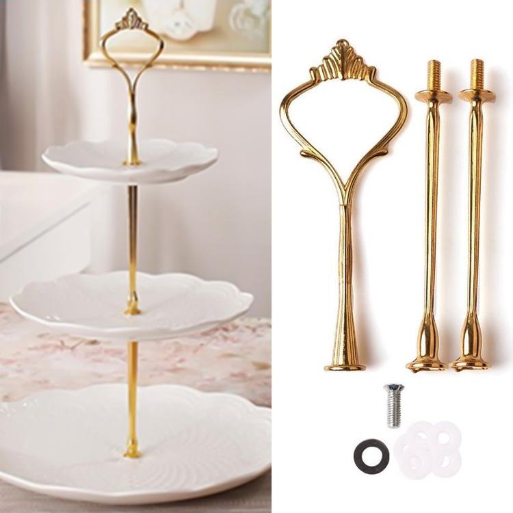 1 Set Sweets Candy Cupcake Tray Wedding Party Cake Display Stand Zinc Alloy Golden Tone cake stand, Gold, Silver