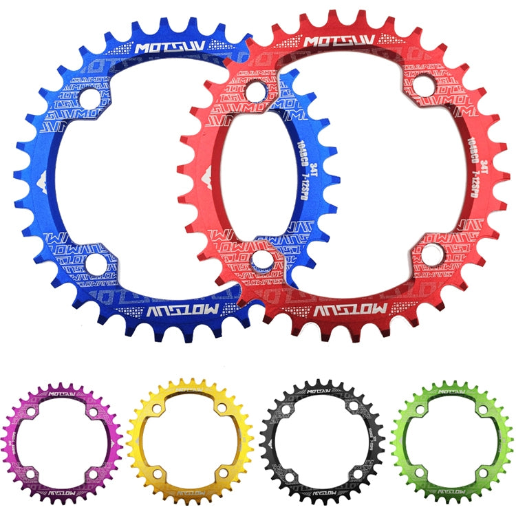 MOTSUV Round Narrow Wide Chainring MTB Bicycle 104BCD Tooth Plate Parts