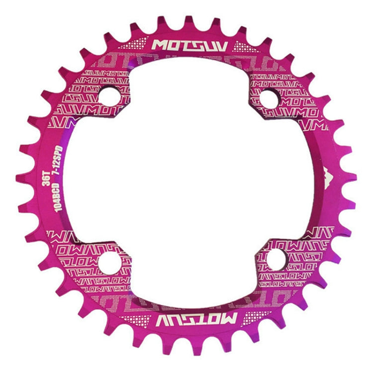 MOTSUV Round Narrow Wide Chainring MTB Bicycle 104BCD Tooth Plate Parts
